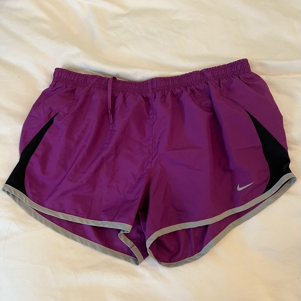 Nike Women's Athletic Shorts in Purple and Black